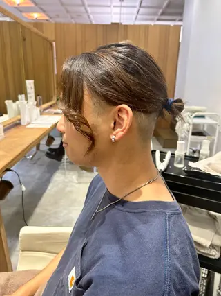 ミディアム メンズ 佐藤 悠生 メンズパーマ.カットのヘアスタイル