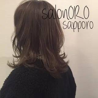 ミディアム カラー 池田 真由美のヘアスタイル