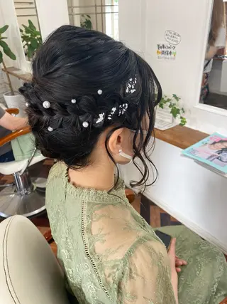ミディアム ヘアアレンジ Kazaoka Saraのヘアスタイル