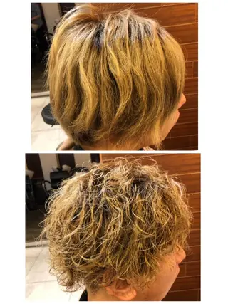 ミディアム パーマ メンズ 塩谷黎✨イルミナ カラーメンズパーマ✨のヘアスタイル