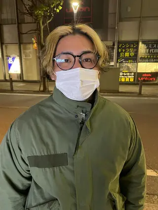 カラー メンズ スパイキーパーマ 柏NO1 藤本葉のヘアスタイル
