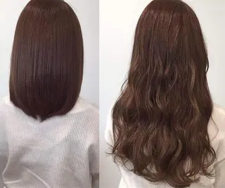 ロング カラー チビ編み込みエクステ シールEXどぅ〜すのヘアスタイル