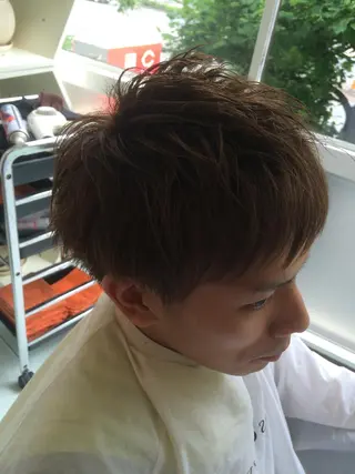 ショート メンズ 岡本 智次のヘアスタイル