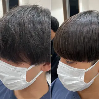 ショート パーマ メンズ 【メンズ縮毛矯正】 田中秀斗のヘアスタイル