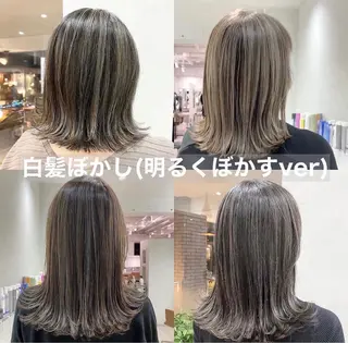 ミディアム カラー 青木 捺稀のヘアスタイル