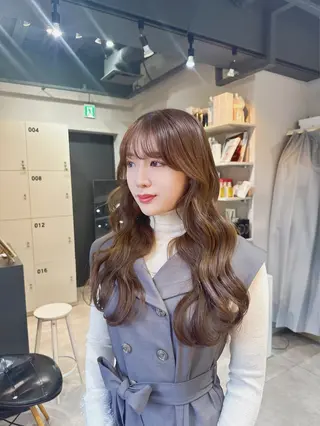 ロング カラー KURO/韓国ヘア /レイヤーカットのヘアスタイル