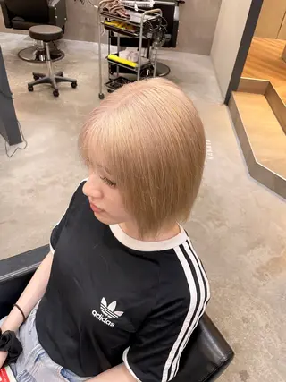 ショート カラー 16日~benji 福間店です 長木のヘアスタイル