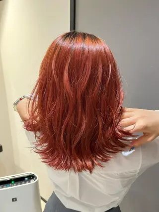 ミディアム カラー ヘアアレンジ 【艶カラー】石山拓人 /ブリーチのヘアスタイル