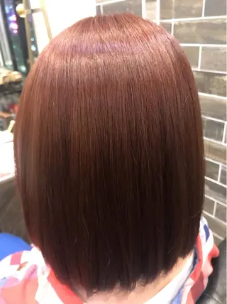 ミディアム カラー ブリーチなし透明感 タケザワミキのヘアスタイル