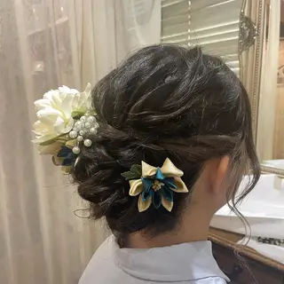 ミディアム ヘアアレンジ Hair Labo ASH  あみん♡のヘアスタイル