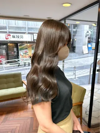 セミロング カラー 矢野 晃平のヘアスタイル