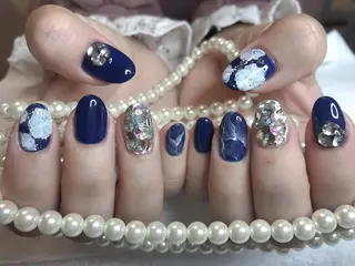 ミディアム ネイル 長さ出し専門 nynaのネイルデザイン