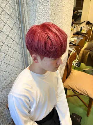 カラー メンズ ボブ×艶カラー 特化・リクト💥のヘアスタイル