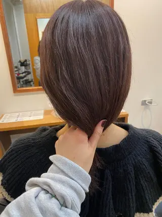 ミディアム カラー 砂原 ひよりのヘアスタイル