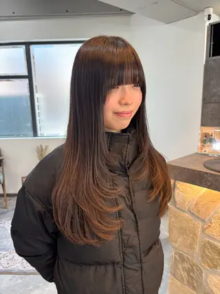 ロング レイヤー✂︎ぷつボブ 艶カラー🤍noaのヘアスタイル