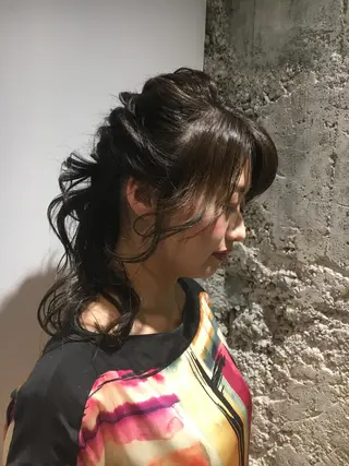 セミロング カラー ヘアアレンジ 髪質改善ULTOWA ✨松井 美幸のヘアスタイル