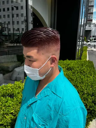 ショート カラー メンズ &CREW スタッフのヘアスタイル