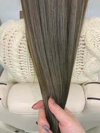 ロング カラー 垢抜け 雰囲気アップ ふにゅう ののかのヘアスタイル