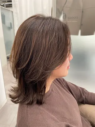 ミディアム カラー 末石 智のヘアスタイル