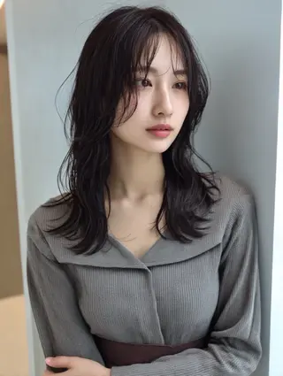 セミロング 米本 匠のヘアスタイル