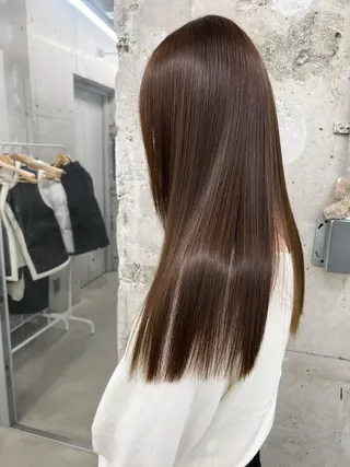 ミディアム カラー パーマ ヘアアレンジ ヘアケア特化型サロン newi 梅田のヘアスタイル