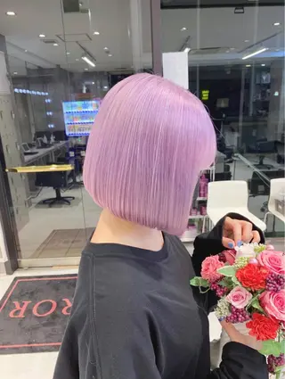 ショート カラー ヘアアレンジ 🩶【推しハイトーン 】yuzu🩶のヘアスタイル