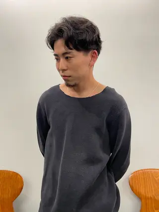 パーマ メンズ 都築 あんずのヘアスタイル