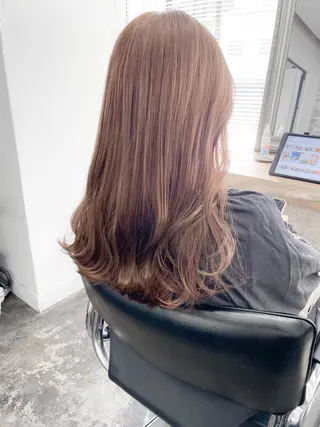 ロング カラー ✨ブリーチなし透明感 池袋 水野のヘアスタイル