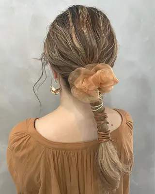 ロング カラー ヘアアレンジ sugino katsuyaのヘアスタイル