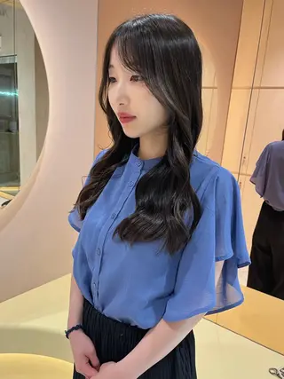 ロング カラー レイヤーカット、ボブ GLROWのヘアスタイル