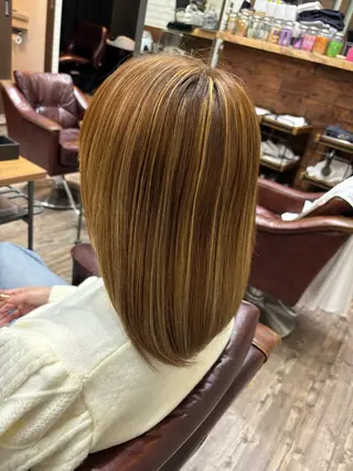 ミディアム カラー 💎白髪染めも対応 🙆👌山本明菜のヘアスタイル