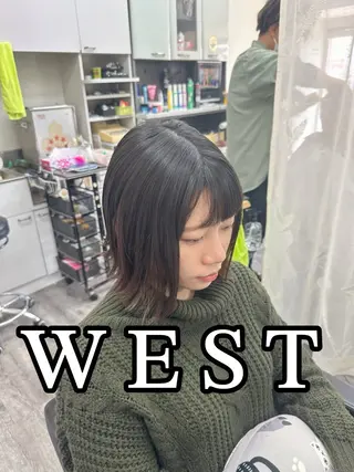 ミディアム WEST✂︎AKI HIRO✂︎大和高田のヘアスタイル