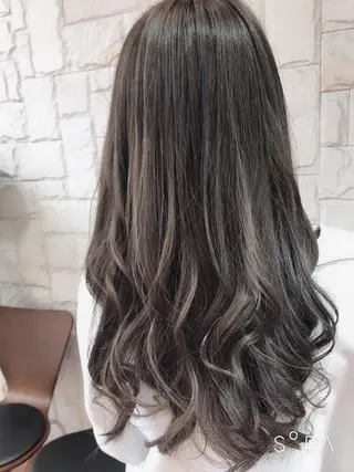 ロング カラー パーマ、髪質改善 川崎祐介のヘアスタイル