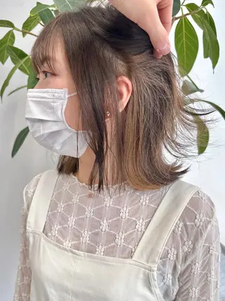 ミディアム カラー ブリーチダブルカラー 【koide】のヘアスタイル