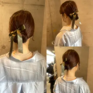 セミロング ヘアアレンジ 美髪× ヘアセット✨Araiのヘアスタイル