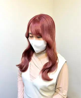 ロング カラー ブリーチ毛対応酸性 ストレート🌈サキのヘアスタイル