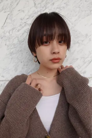 ショート 透明感カラー/似合わ せカット/大島実加永のヘアスタイル