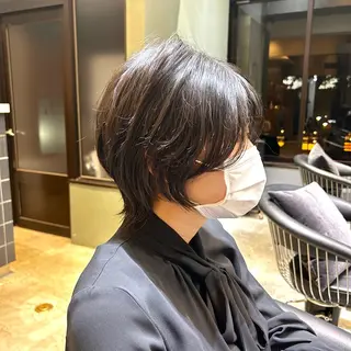 ショート 縮毛矯正・似合わせ タナカ レイヤのヘアスタイル