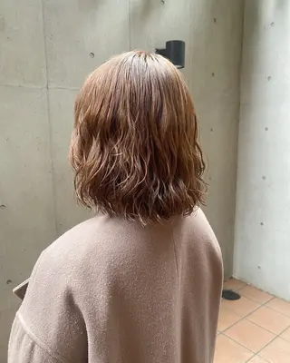 ミディアム 大人可愛い♡コテ巻き パーマ🌼杉田 萌恵のヘアスタイル