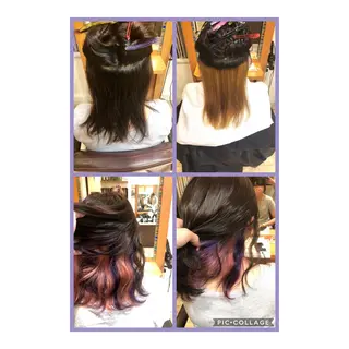 セミロング カラー 100%髪質改善特化 TRUNSのヘアスタイル