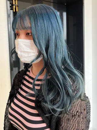 ロング カラー ヘアカラー&縮毛矯正 STAR☆RIVERのヘアスタイル