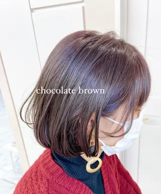 ミディアム カラー しみず さきのヘアスタイル