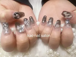 ネイル kao nail マグネット/長さだしのネイルデザイン