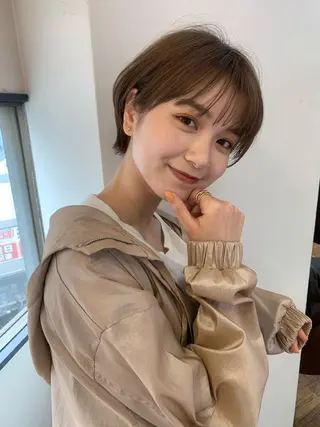 ショート 大人可愛いレイヤー 大田のヘアスタイル