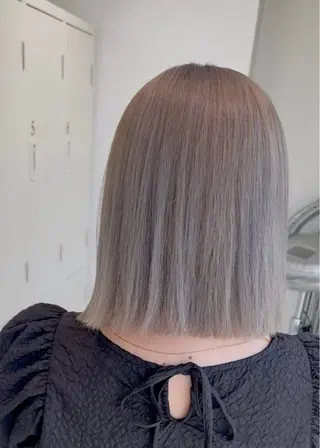 ミディアム カラー 艶ハイトーン‪‪🔆 ️️️安座間 希のヘアスタイル