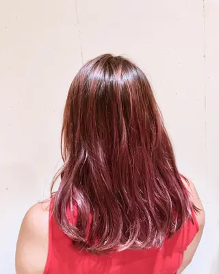 ミディアム カラー パーマ ヘアアレンジ 【ツヤ髪美容師】 ツダケイスケのヘアスタイル