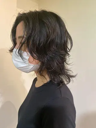 ミディアム カラー パーマ ヘアアレンジ メンズ キッズ ネイル マツエク・マツパ 🌈デザインヘア職人 Kaede🌈のヘアスタイル