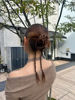 ヘアアレンジ ユナ/暖色カラー🧡 /表参道のヘアスタイル