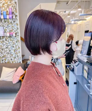 ショート ボブ ブリーチ/miinaのヘアスタイル