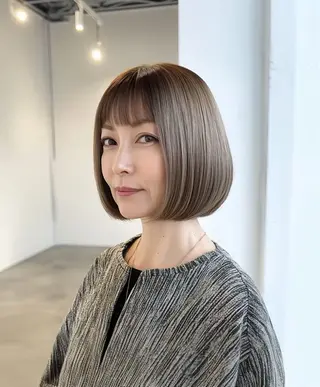 ショート カラー 白髪率別白髪ぼかし /なおき/表参道のヘアスタイル